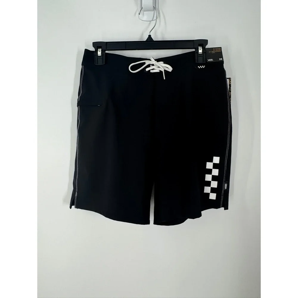 Vans Mens The Daily Solid Boardshort Black Checkerboard 18